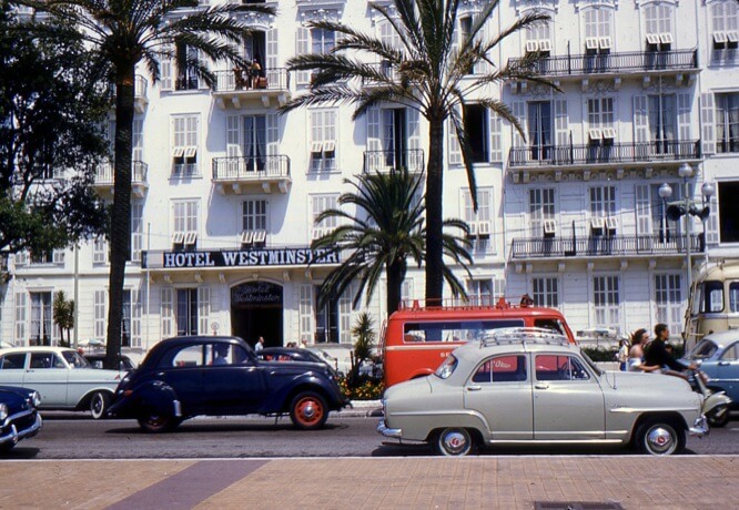 Westminster hotel in Nice in the 1950s