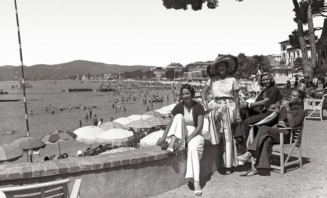 View of Cannes with Majestic Hotel in the background