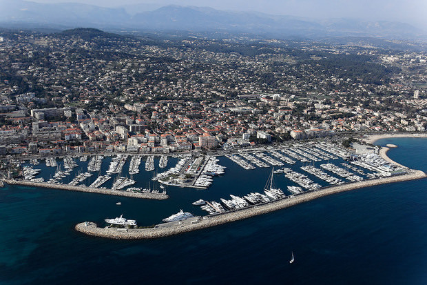 Aerial view of the Port of Golfe Juan