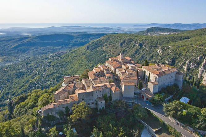 Aerial view of Gourdon French Riviera