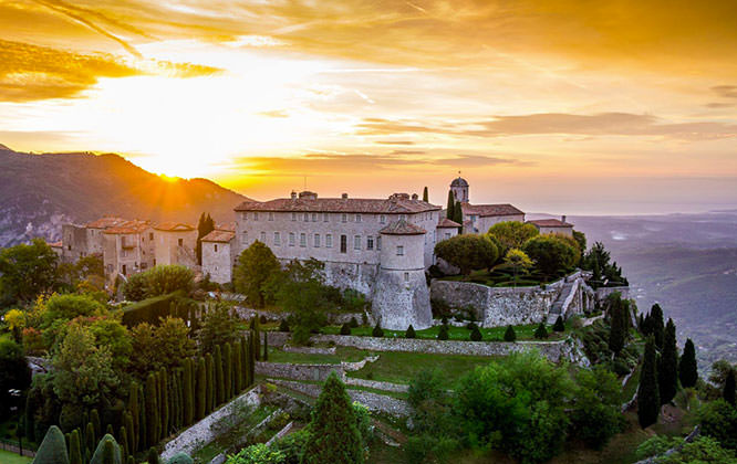 Drone view of Gourdon French Riviera