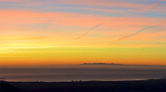 View of Corsica from Gourdon French Riviera