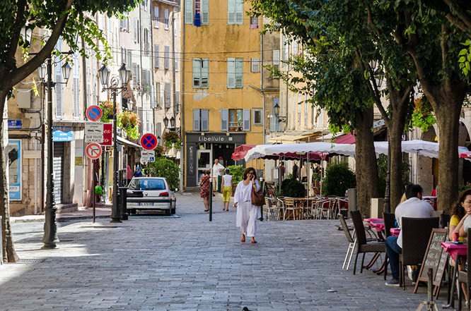 Strolling on Place aux Aires Grasse French Riviera