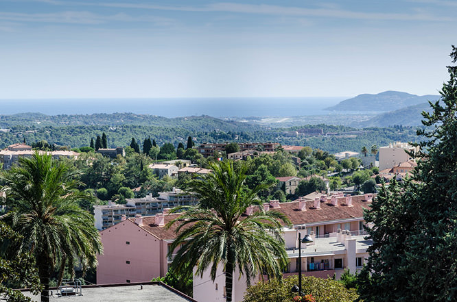 Looking south from Grasse French Riviera