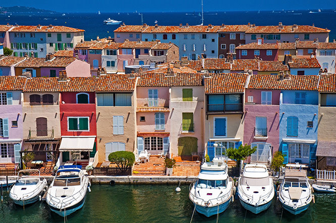 Beautiful holiday marina in Port Grimaud French Riviera