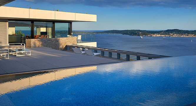 View of St Tropez from the Pikama villa in Grimaud French Riviera
