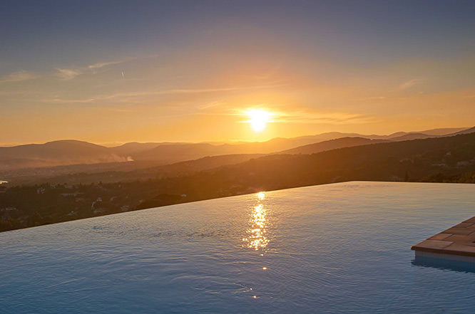 Sunset in Grimaud French Riviera