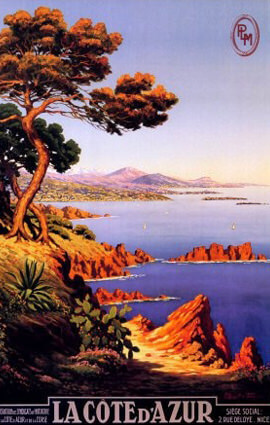 French Riviera Illustration