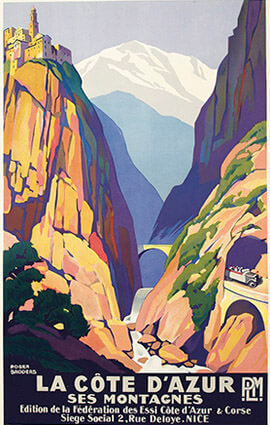 Côte d'azur et montagnes Illustration