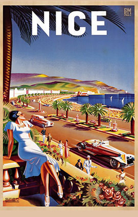 French Riviera Illustration