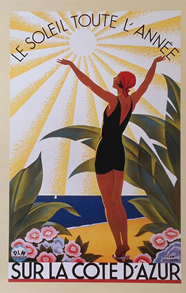 French Riviera Illustration