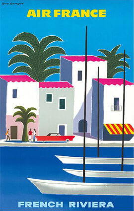 French Riviera Illustration