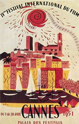 Cannes movie festival illustration