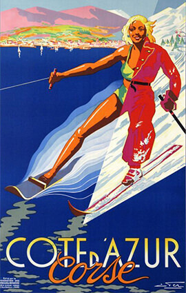 French Riviera Illustration