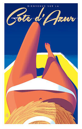 Bienvenue sur la Côte d'Azur illustration