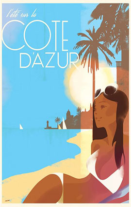 L'été sur la Côte d'Azur illustration