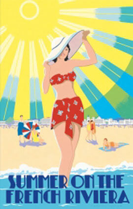 Summer on the French Riviera illustration