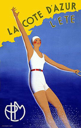 La Côte d'Azur l'été illustration