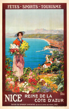 Nice reine de la côte d'azur illustration