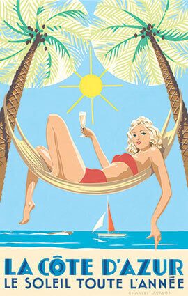 La Côte d'Azur le soleil toute l'année illustration