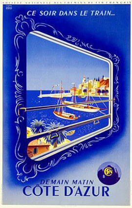 French Riviera Illustration