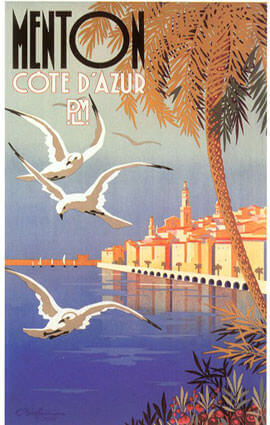 French Riviera Illustration