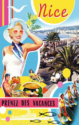 French Riviera Illustration