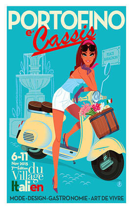 French Riviera Illustration