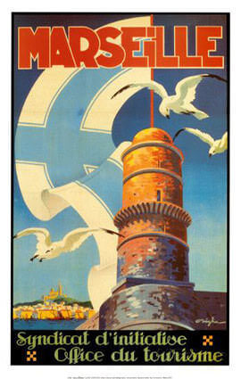 French Riviera Illustration