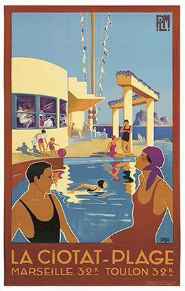 French Riviera Illustration