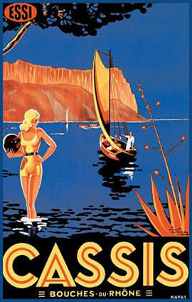 French Riviera Illustration
