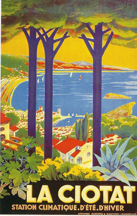 French Riviera Illustration