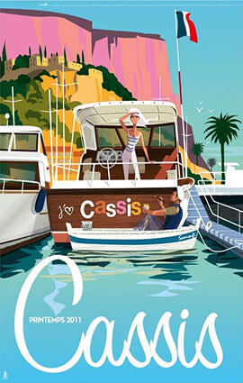 French Riviera Illustration