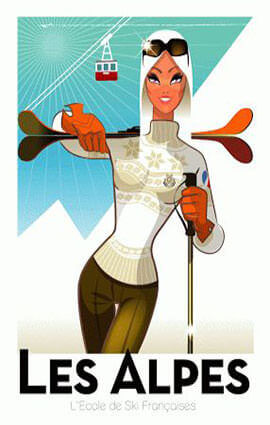 French Riviera Illustration