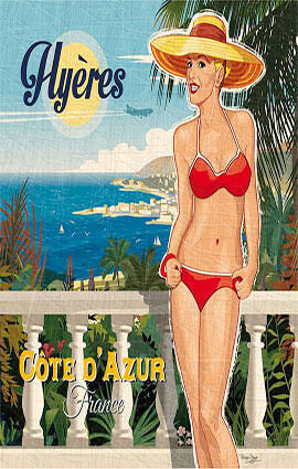 French Riviera Illustration