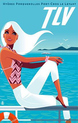 French Riviera Illustration