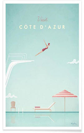 French Riviera Illustration