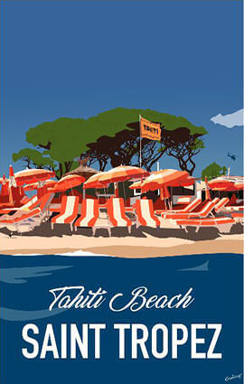 French Riviera Illustration