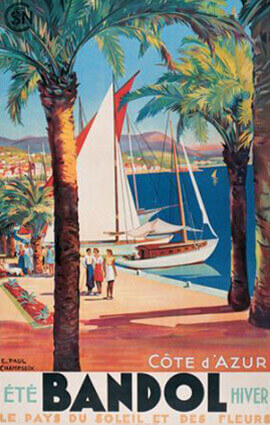 French Riviera Illustration