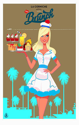 French Riviera Illustration by Monsieur Z