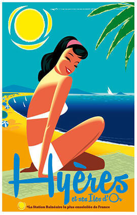 French Riviera Illustration