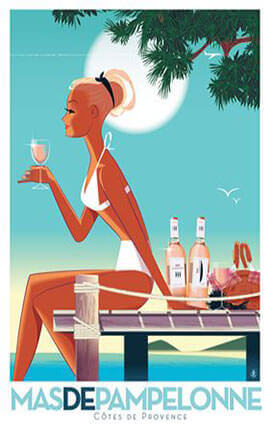 French Riviera Illustration