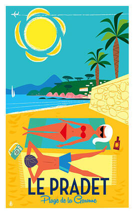 French Riviera Illustration