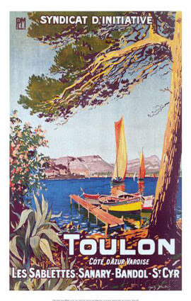 French Riviera Illustration