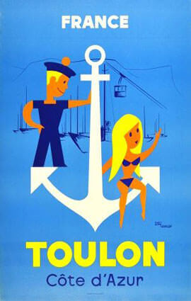 French Riviera Illustration