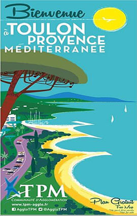 French Riviera Illustration
