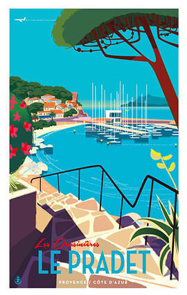 French Riviera Illustration