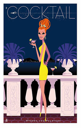 French Riviera Illustration