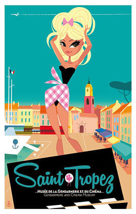 French Riviera Illustration