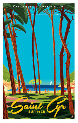 French Riviera Illustration by Monsieur Z